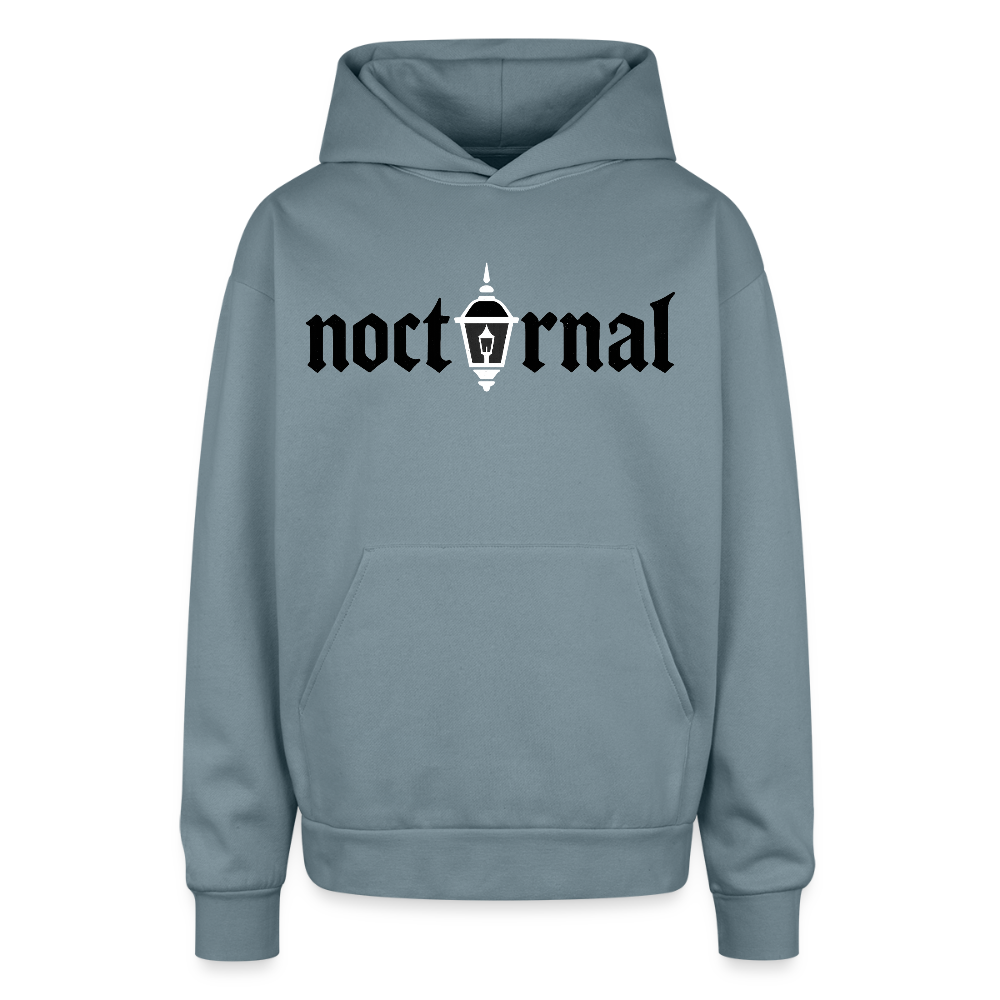 Oversized Nocturnal Hooded Sweatshirt - stone blue