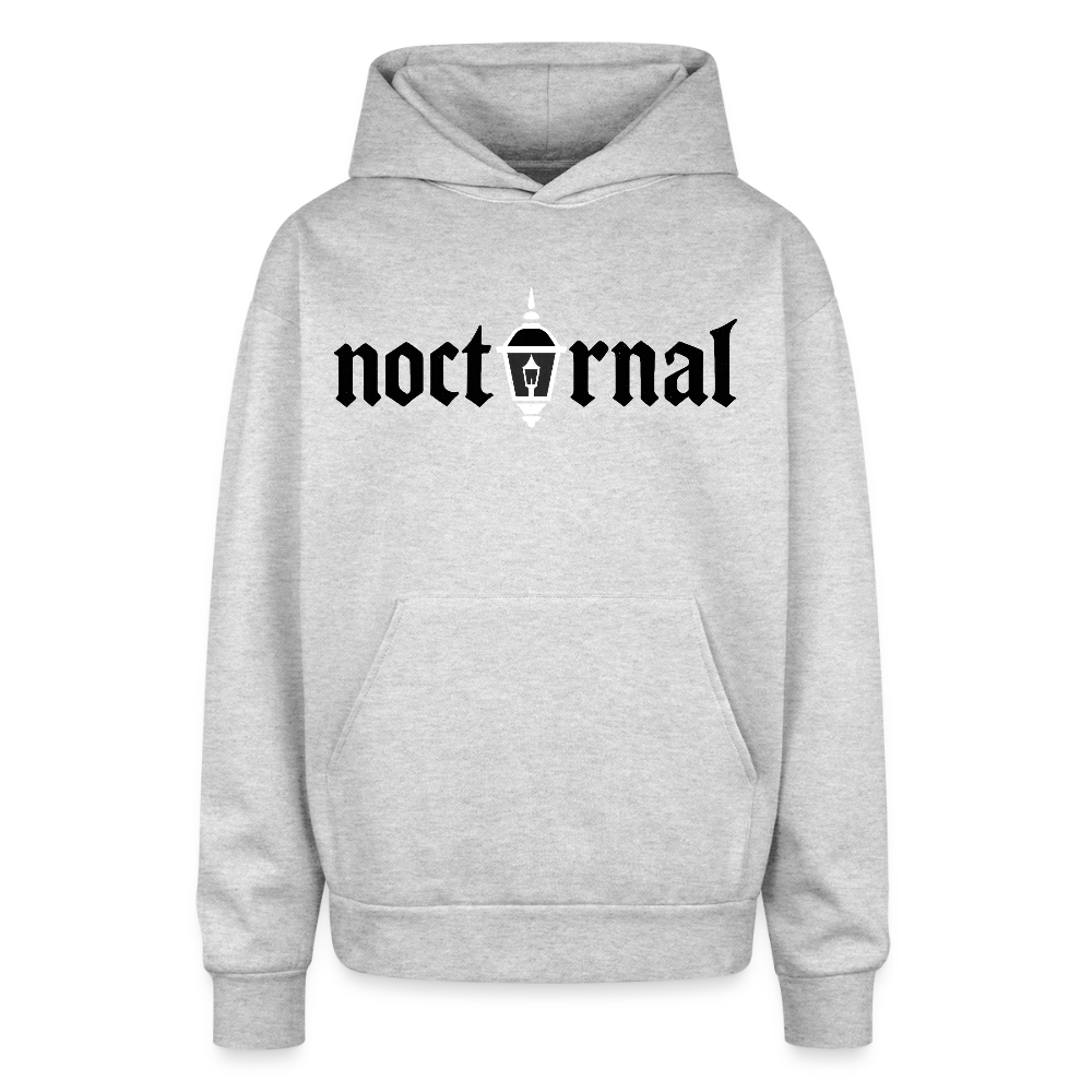 Oversized Nocturnal Hooded Sweatshirt - heather grey