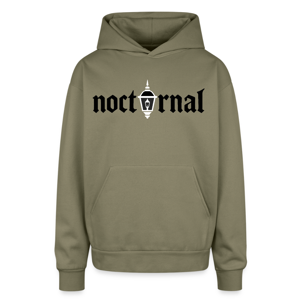 Oversized Nocturnal Hooded Sweatshirt - olive